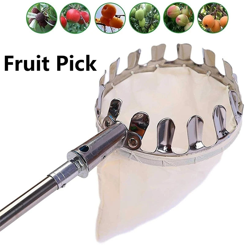 Metal Fruit Picker with Cotton Pouch | Apple, Peach, Pear Fruit Picker Tool Babs