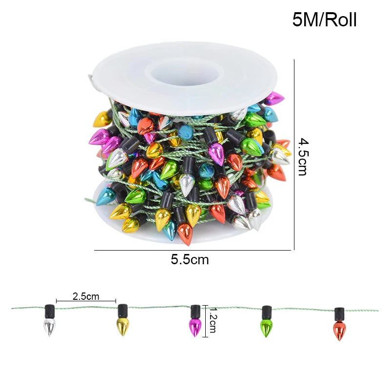 5M Colorful Bulb String Garland – Christmas & Holiday Decor Holiday String Garland Babs 5M