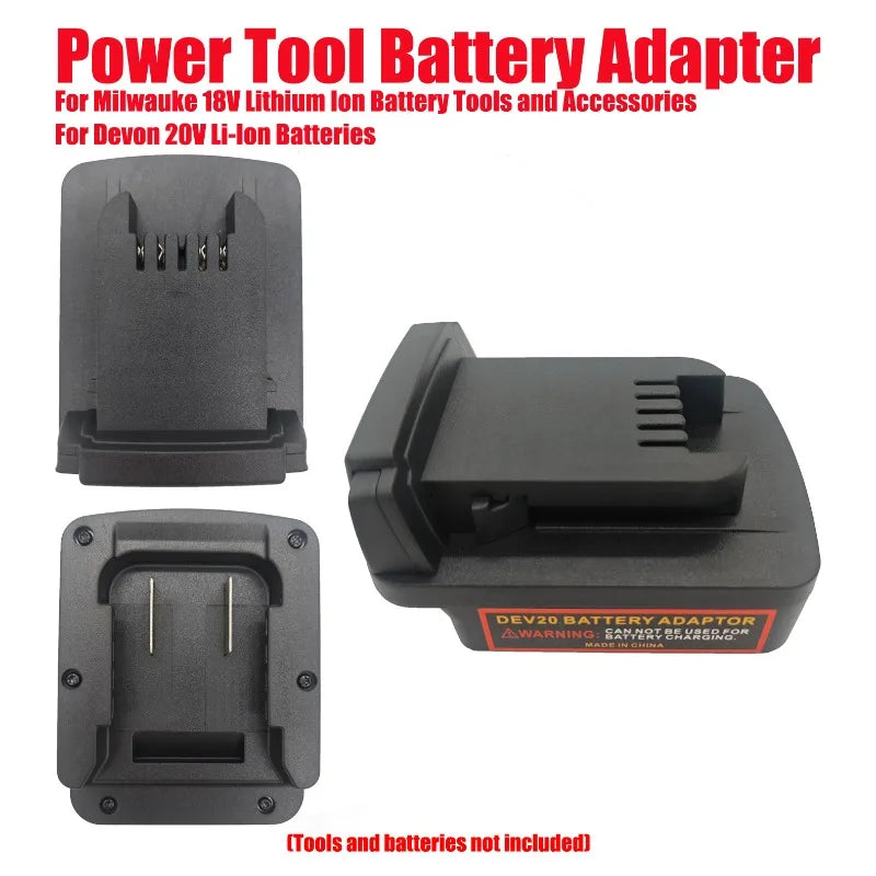 Devon 20V to Milwaukee M18 18V Battery Adapter Converter Battery Adapter Babs