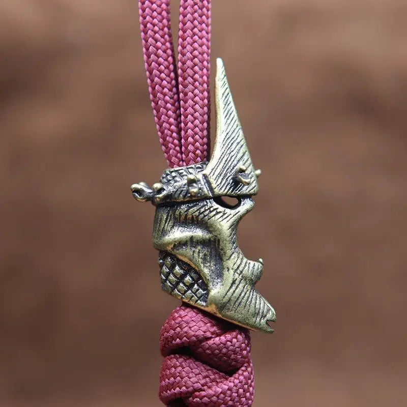 Brass Elk Helmet Paracord Pendant – EDC Lanyard Charm Paracord Lanyard Charm Babs