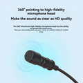 HD Lavalier Mini Condenser Microphone – 48V 3-Pin XLR Lavalier Microphone Babs Black