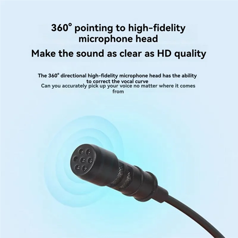 HD Lavalier Mini Condenser Microphone – 48V 3-Pin XLR Lavalier Microphone Babs Black