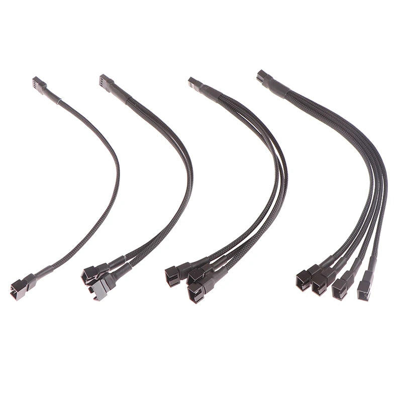4-Pin PC Fan Splitter Cable – 1 to 2/3/4 CPU Fan Adapter Fan Splitter Cable Babs