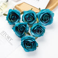 Artificial Rose Heads 5/10pcs – Wedding & Home DIY Décor Artificial Flowers Babs DEEP BLUE 10 pcs