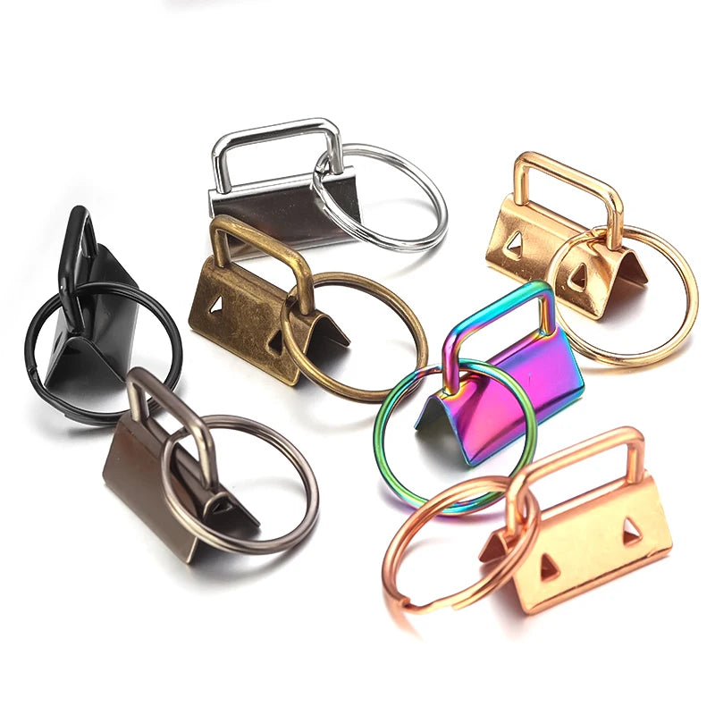 10pcs Metal Belt Clip Key Fob Foldover Connector DIY Hardware DIY Craft Hardware Babs