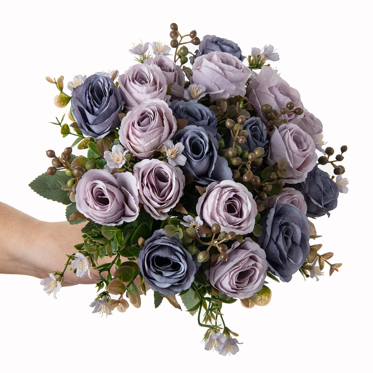 Silk Rose Artificial Flower Bouquet – Wedding & Home Decor Artificial Flower Bouquet Babs