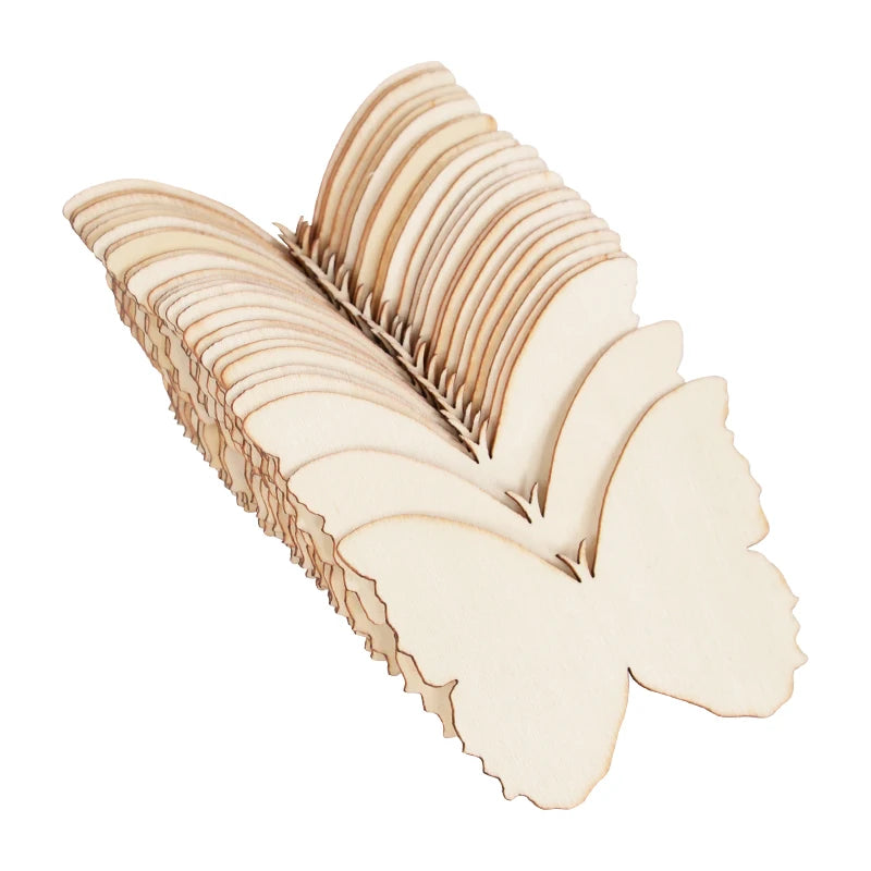 10pcs Unfinished Wooden Butterfly Blanks – DIY Craft Kit DIY Wood Craft Blanks Babs