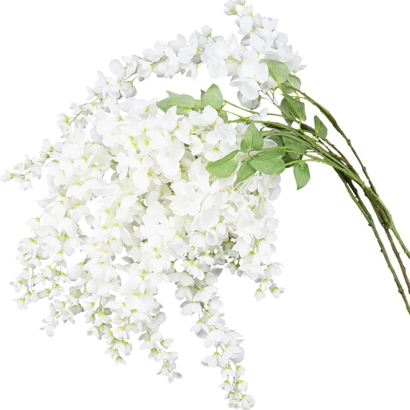 Silk Artificial Orchid Flower String 113cm – Wedding & Home Décor Artificial Flower Garland Babs WHITE 1 pc