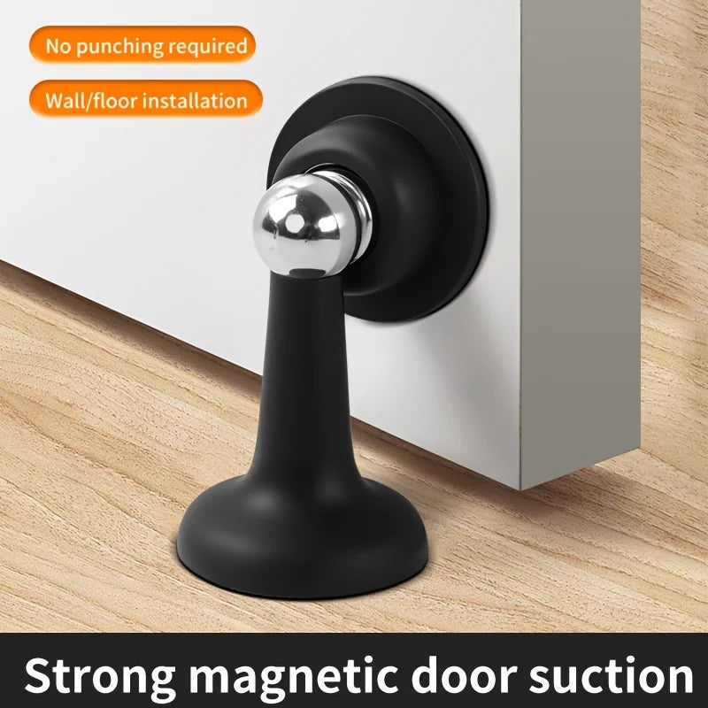 No-Drill Magnetic Door Stopper – Silent Anti-Collision Floor Catch Magnetic Door Stopper Babs