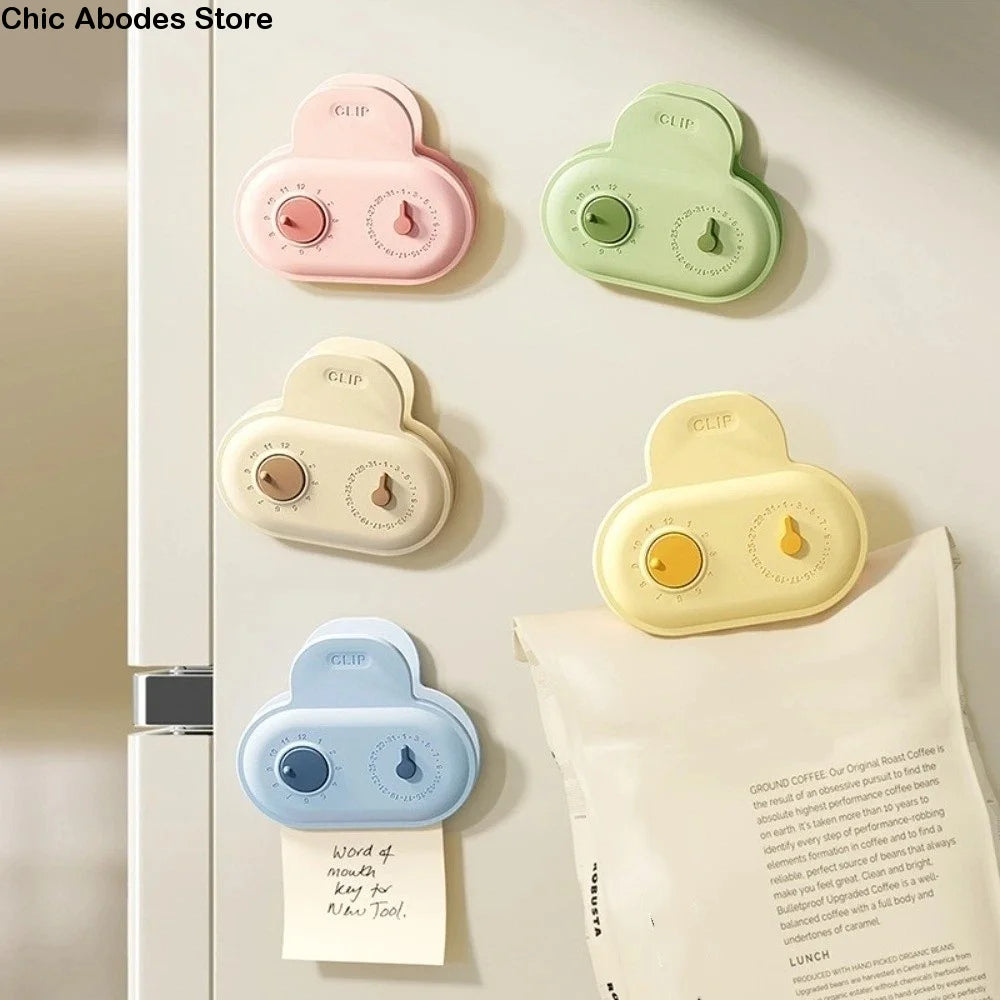 Magnetic Food Sealing Clips with Date Dial – Set of 5 Food Sealing Clips Babs