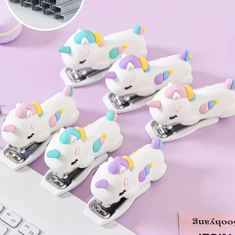 Mini White Stapler – Multifunctional, Portable Office & School Tool Mini Stapler Babs