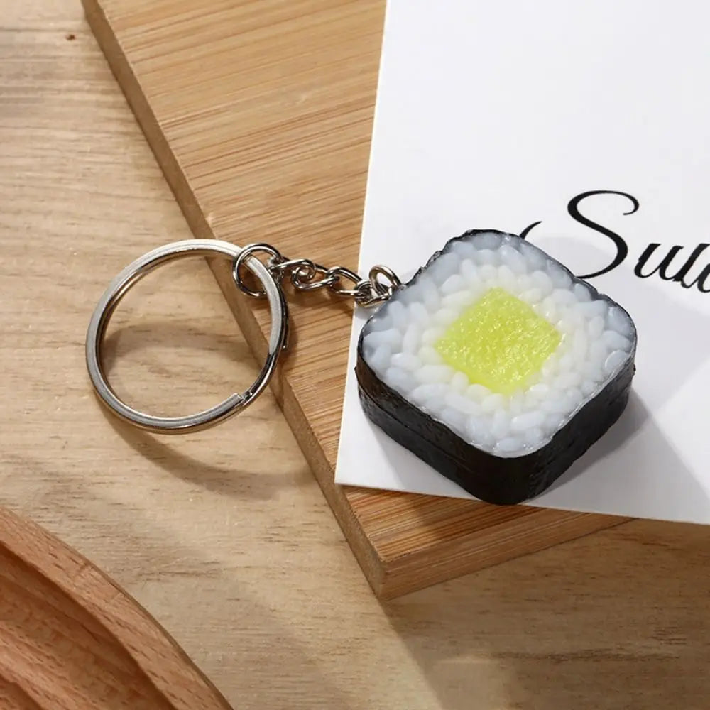 Sushi & Veggie Food Simulation PVC Keychain – Fun Bag Charm Novelty Keychain Babs B