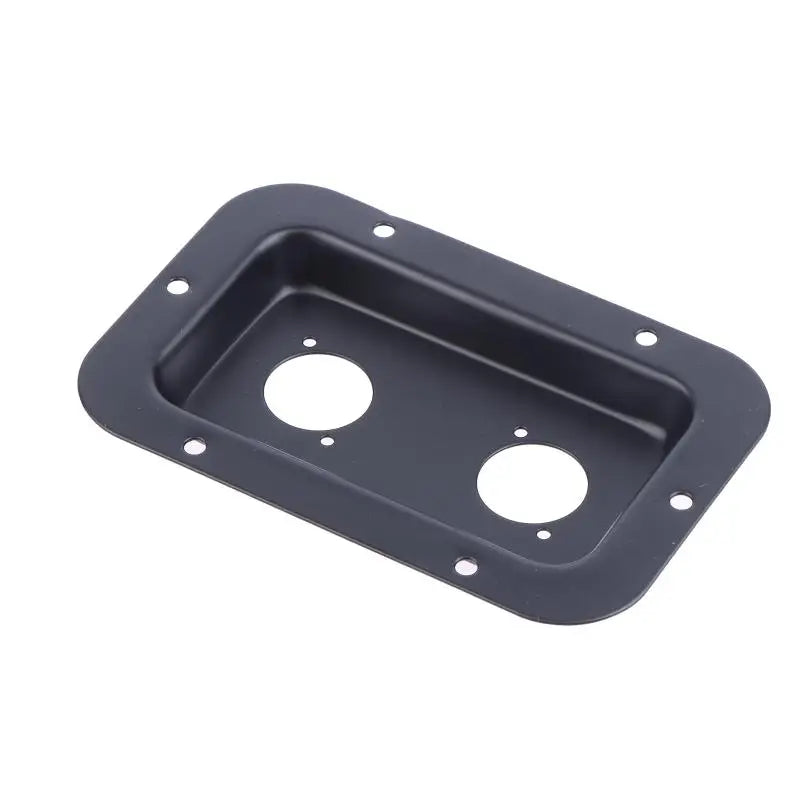 Recessed XLR Speaker Jack Plate Black Steel – 1 or 3 Pack Speaker Jack Plate Babs 1pc