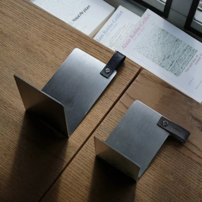Stainless Steel Bookshelf – Modern Minimalist Desk Book Stand Desk Bookshelf Babs