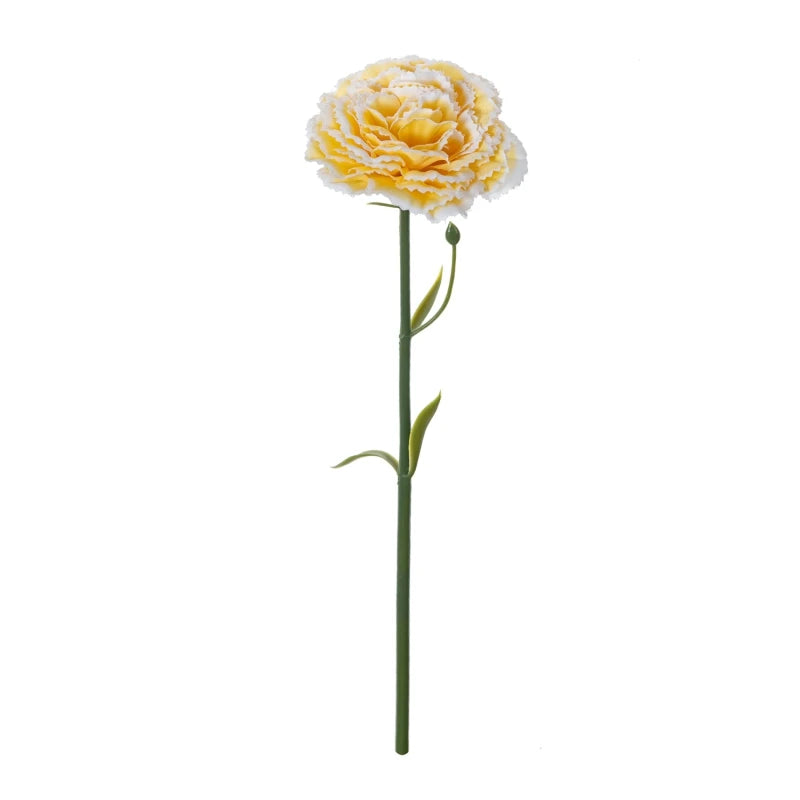 5-Pack Silk Carnation Artificial Flowers for Wedding & Home Decor Artificial Flowers Babs YELLOW 5pcs