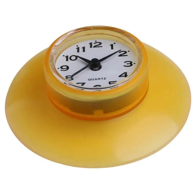 Waterproof Suction Cup Wall Clock – Kitchen & Bathroom Suction Cup Wall Clock Babs Yellow