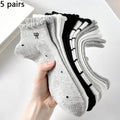 5 Pairs Women's Cute Invisible Low-Cut Socks – Stripe & Dot Women's Casual Socks Babs MULTI One Size