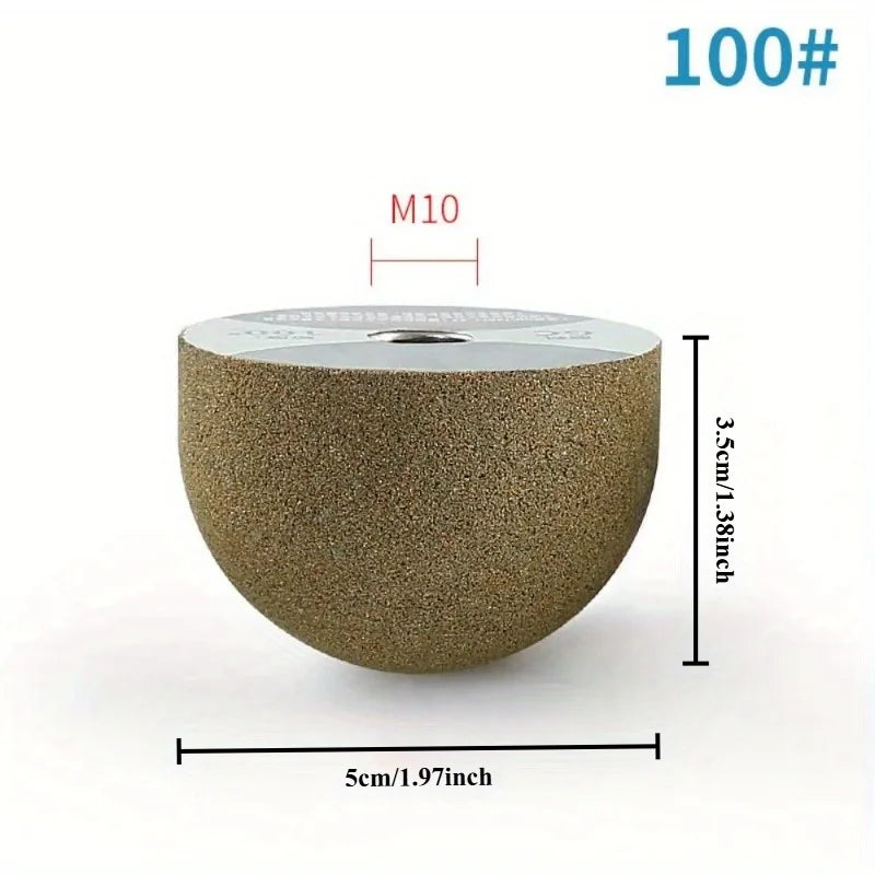 Diamond Mushroom Grinding Wheel 50/100/200 Grit M10 Stone Polish Grinding Wheel Babs 200grit
