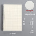 Spiral Coil Notebook – Lined, DOT, Grid & Blank Journal Spiral Coil Notebook Babs A5 grid