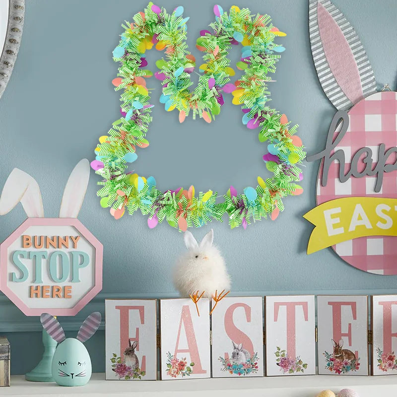 2M Easter Colorful Hanging Garland DIY Wreath Spring Decor Easter Garland Decoration Babs