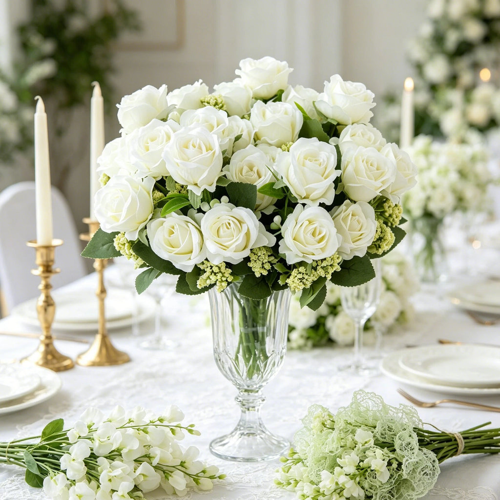 Artificial Silk Rose Bouquet – Wedding & Home Décor Artificial Flower Bouquet Babs