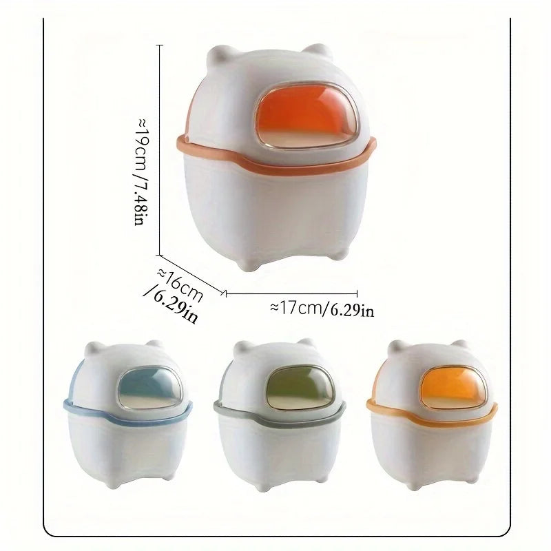 Cartoon Desktop Trash Can – Cute Office Desk Waste Bin Gift Desktop Trash Can Babs