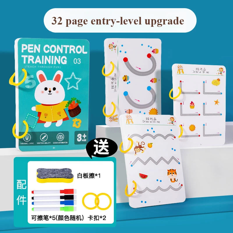 Kids Maze & Writing Activity Pen Training Card Watercolor Set Kids Activity Set Babs B