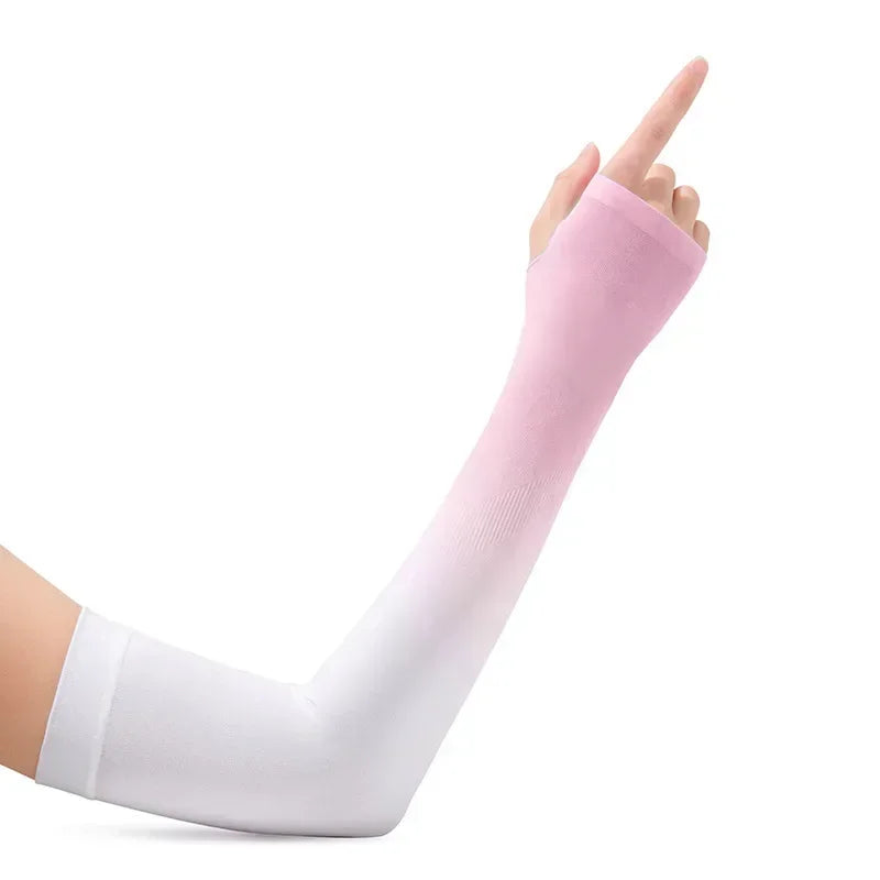 UV Cooling Arm Sleeves with Thumb Hole – Sun Protection Outdoors UV Arm Sleeves Babs