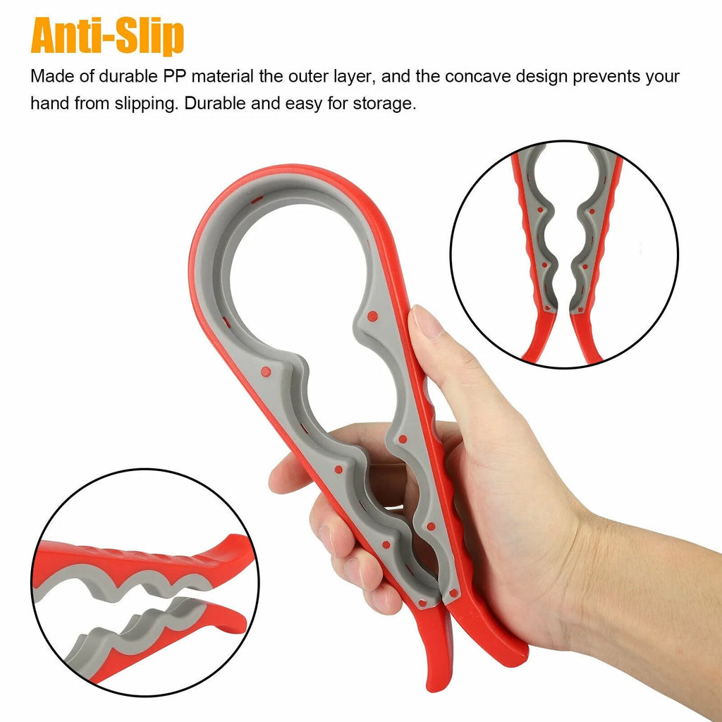 4-in-1 Jar & Bottle Opener – Non-Slip Multi-Size Cap Twister Jar & Bottle Opener Babs