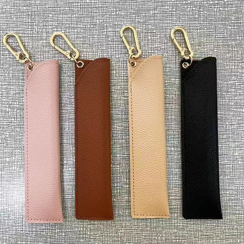 Leather Pen Sleeve Pencil Holder Case | Kawaii Pen Protector Leather Pen Case Babs