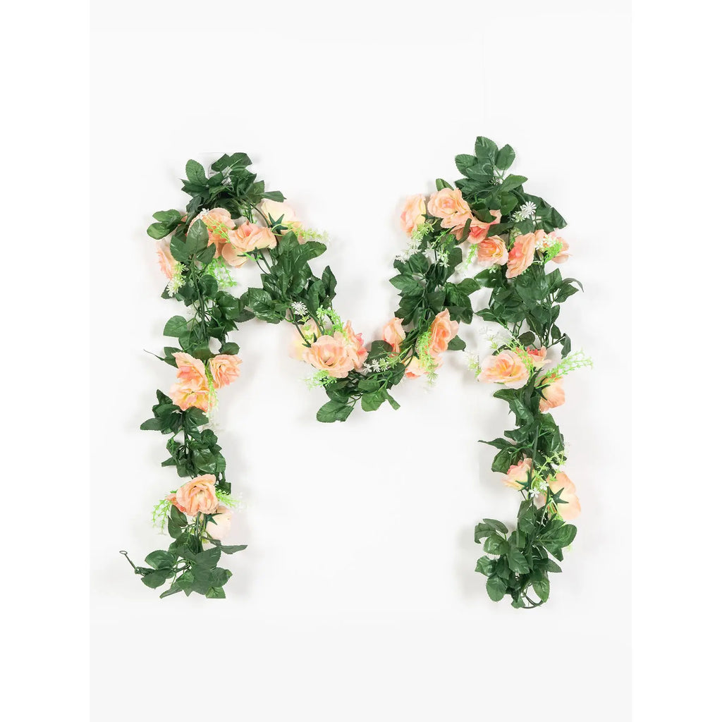 2-Pc Artificial Rose Wreath – Wedding, Garden & Home Wall Décor Artificial Flower Wreath Babs