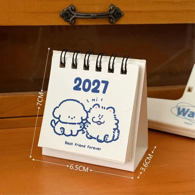 2027 Mini Desk Calendar – Cute Cartoon, Portable & Eco-Friendly Mini Desk Calendar Babs A1