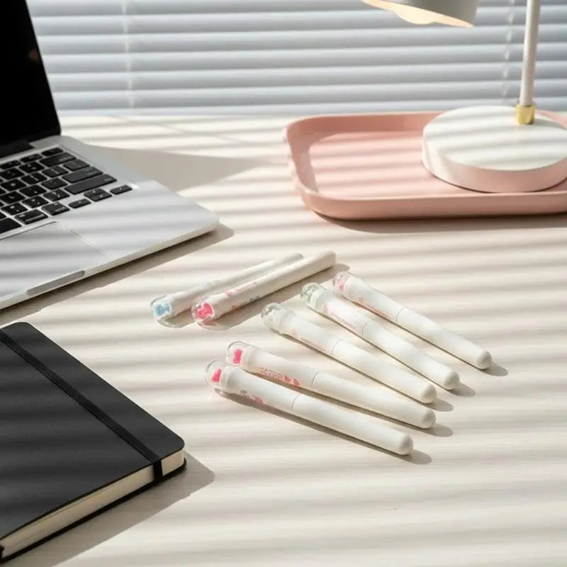 4pcs Rotating Flower Gel Pens 0.5mm Fine Tip Quick-Dry Ink Gel Pens Set Babs