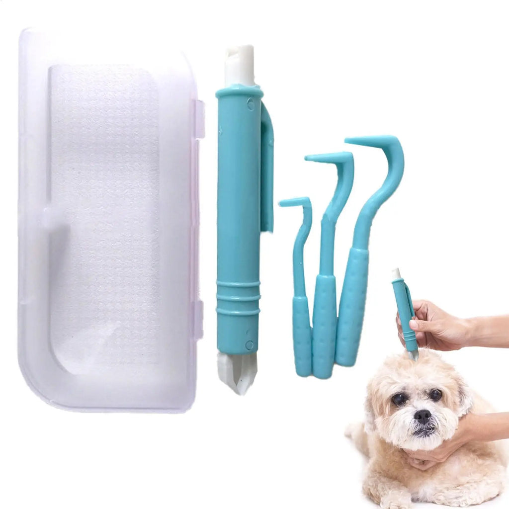 4-Piece Pet Tick Removal Kit – Hooks & Tweezers for Dogs & Cats Pet Tick Remover Kit Babs
