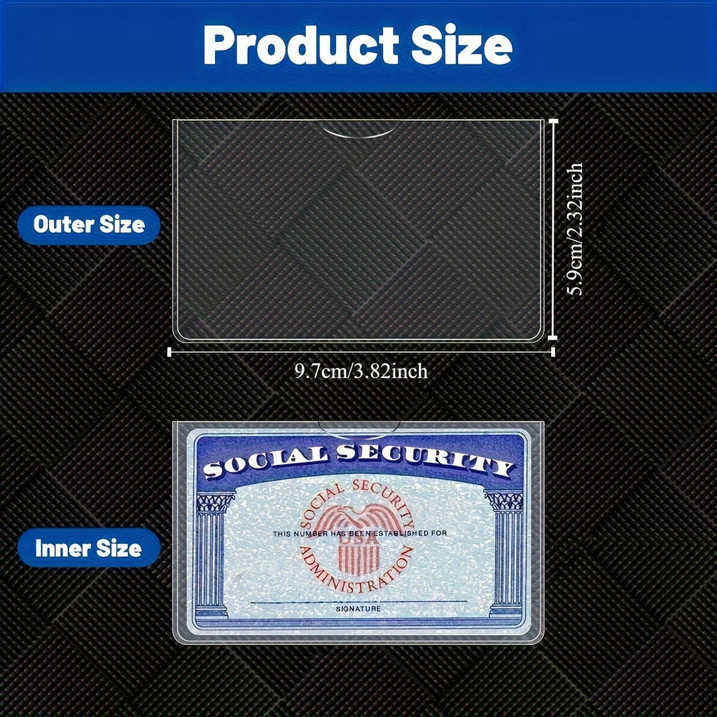 8-Pack PVC Card Protective Covers – Clear Card Sleeves Card Protective Sleeve Babs
