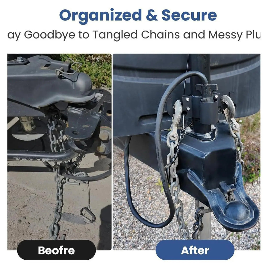 Trailer Chain Organizer – 7-Way Plug Holder for RVs & Campers Trailer Chain Organizer Babs