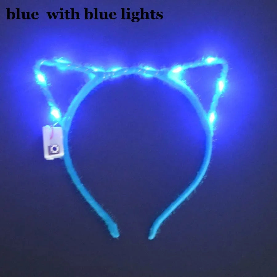 LED Flashing Cat & Fox Ears Headband – Glowing Party Hair Hoop LED Party Headband Babs 25