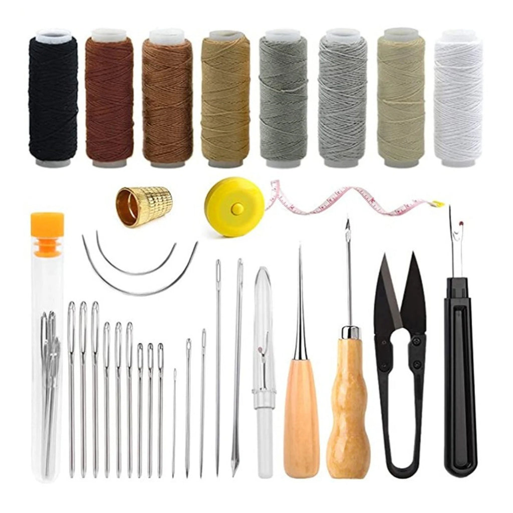 32-Pc Heavy Duty Upholstery Sewing Kit – Leather Awl & Needles Upholstery Sewing Kit Babs as shown One Size