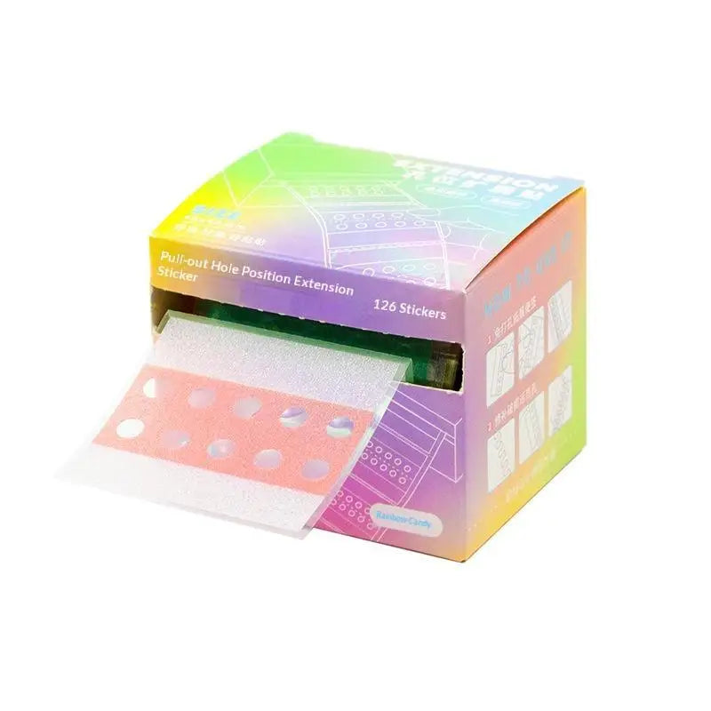 Pearl Hole Reinforcement Stickers for Loose-Leaf Binders – 126 pcs Binder Hole Stickers Babs