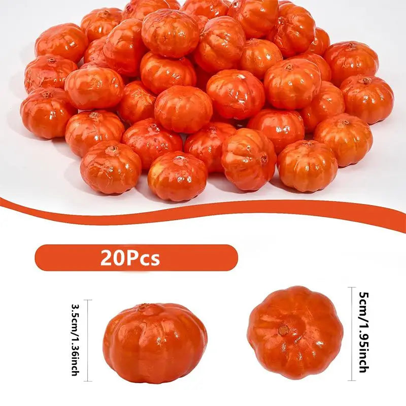 Mini Artificial Pumpkins 10/20 Pcs – Fall & Harvest Home Decor Artificial Pumpkin Decor Babs