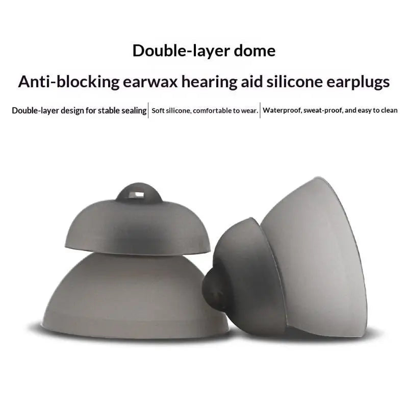 HUXUAN Silicone Eartip Domes for Phonak Hearing Aids 10–13mm Hearing Aid Eartips Babs