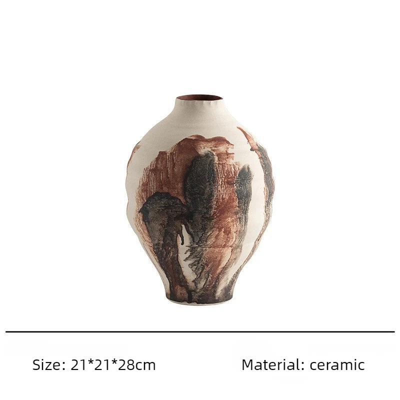 Ceramic Vase – Modern Aesthetic Desktop Flower Bottle Décor Ceramic Decorative Vase Babs D