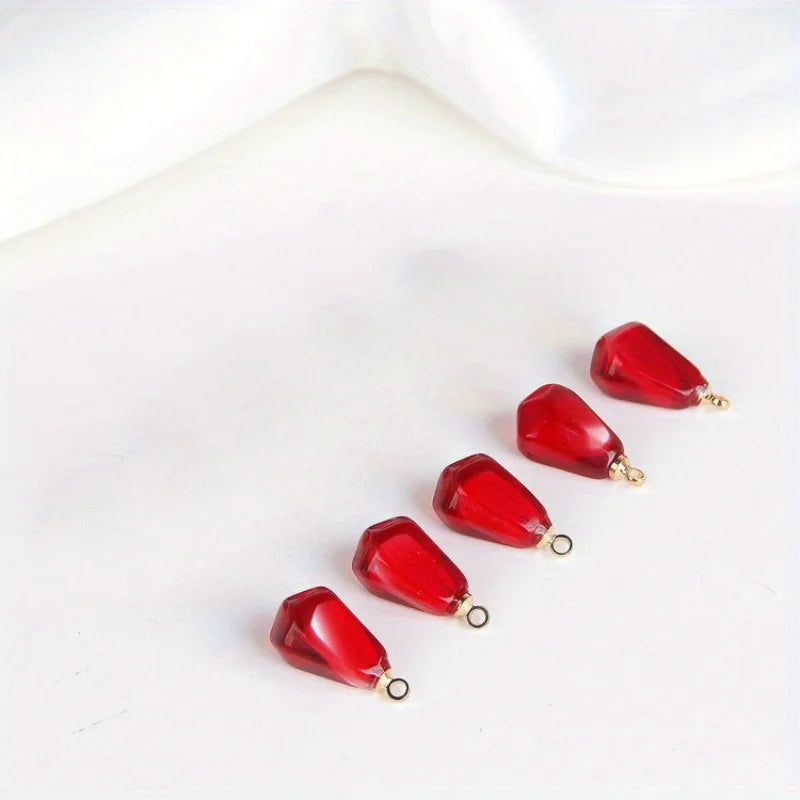 5pcs Resin Pomegranate Charms for DIY Jewelry Making Jewelry Making Charms Babs 5pcs