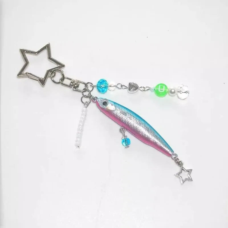 Lure Fish Keychain – Fishing Lover Backpack Charm & Gift Novelty Keychain Babs