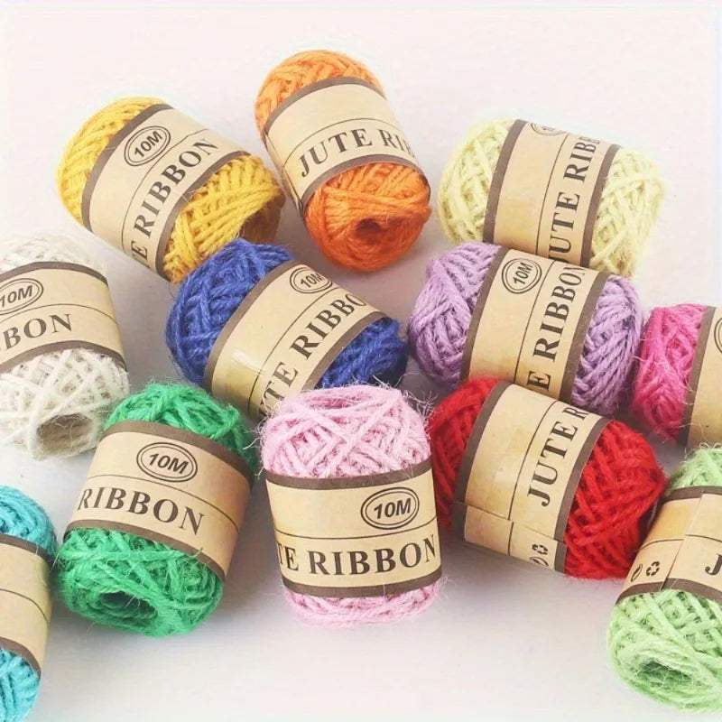 12-Roll Jute Twine Ribbon Set – Crafts, Bows & Décor Jute Twine Set Babs