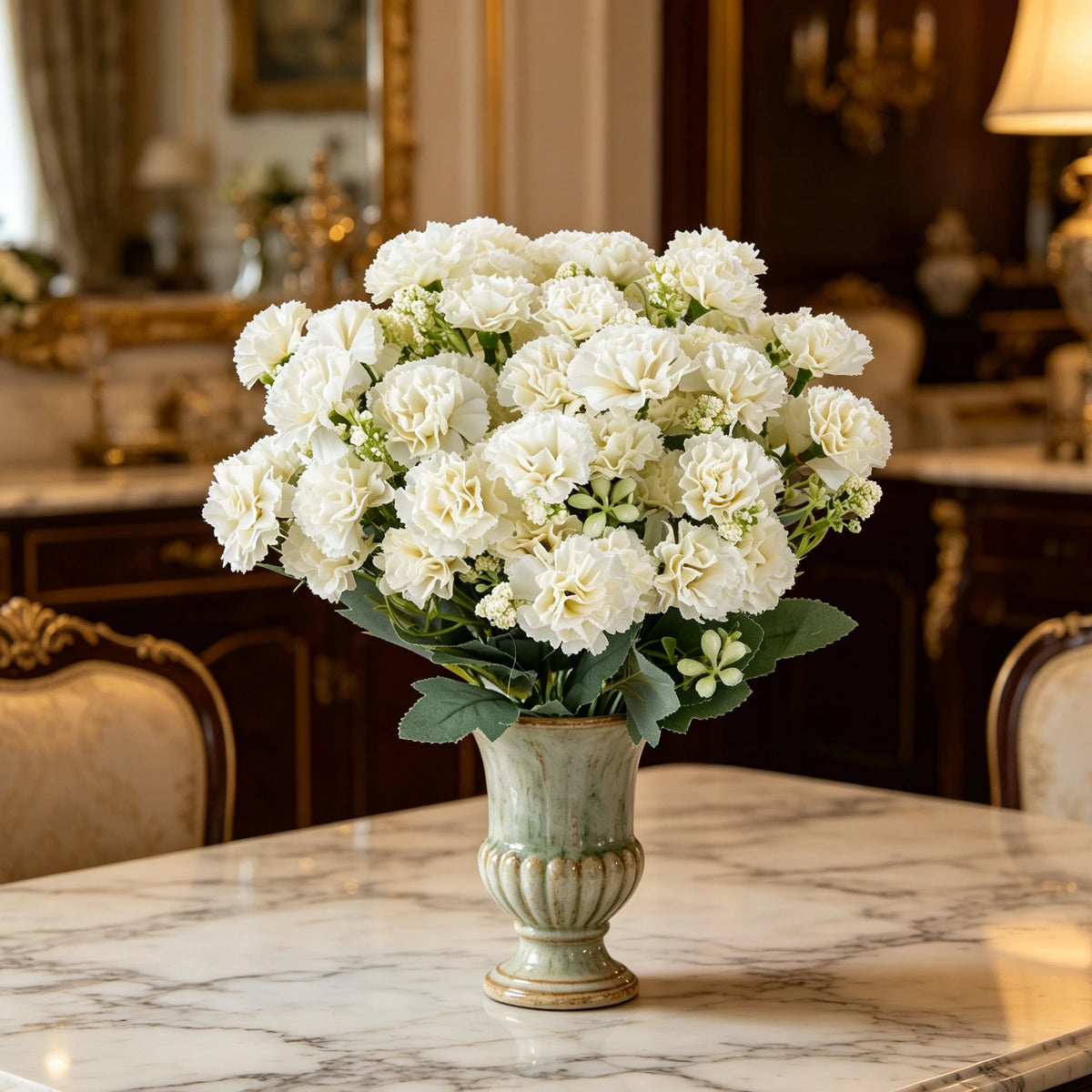 Artificial Silk Carnation Flower Stems – Wedding & Home Decor Artificial Flower Stems Babs