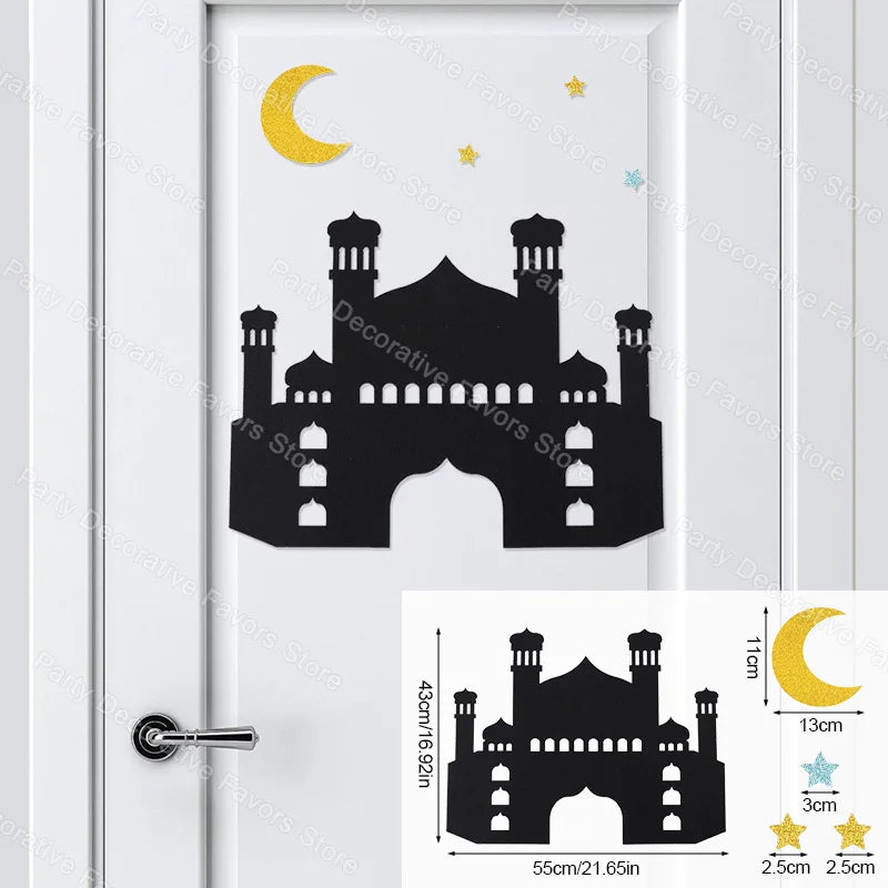 Eid Mubarak & Ramadan Kareem Wall Stickers – DIY Felt Decals Holiday Wall Sticker Babs B