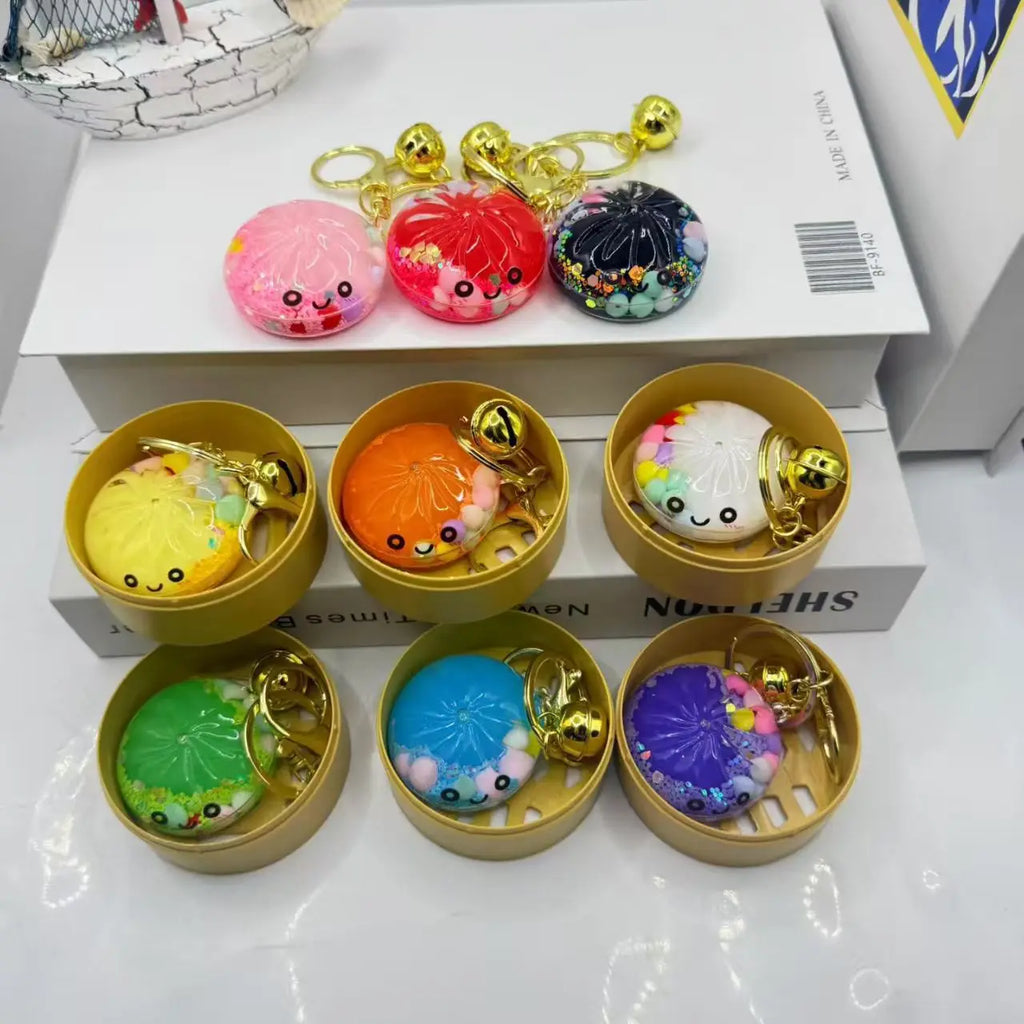Baozi Keychain Acrylic Blind Box Mini Steam Bun Pendant Blind Box Keychain Babs