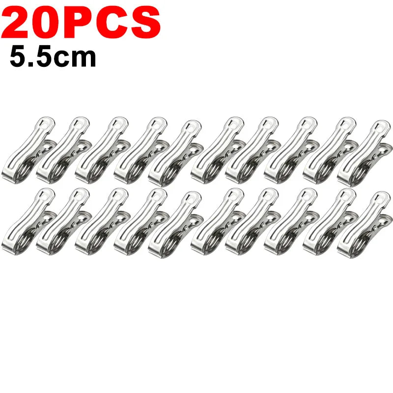 Stainless Steel Clothespins – 100 Pack Windproof Laundry Pegs Laundry Clothespins Babs 5.5cm-20pcs