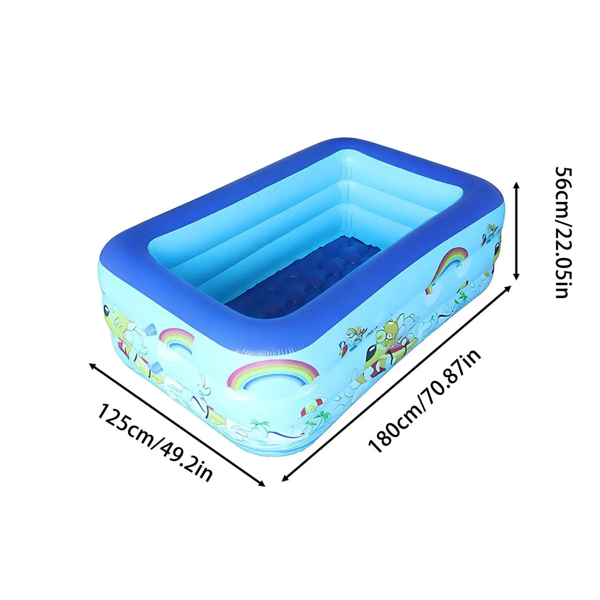 Inflatable Kids Swimming Pool – Family Backyard Pool S/M/L Inflatable Swimming Pool Babs